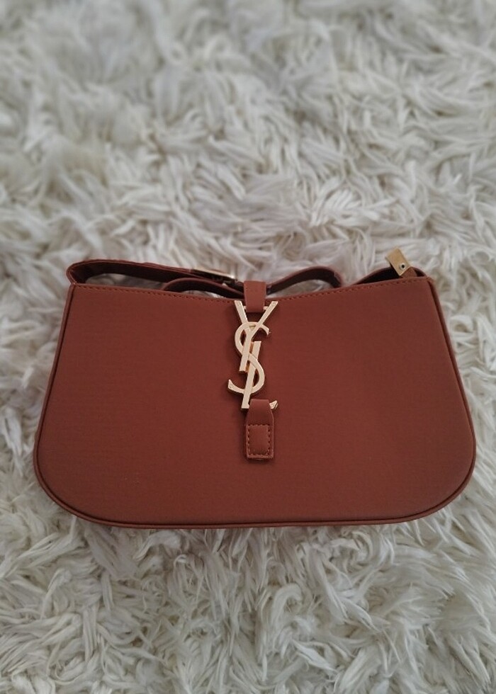 Kahverengi YSL deri çanta - Görsel 2