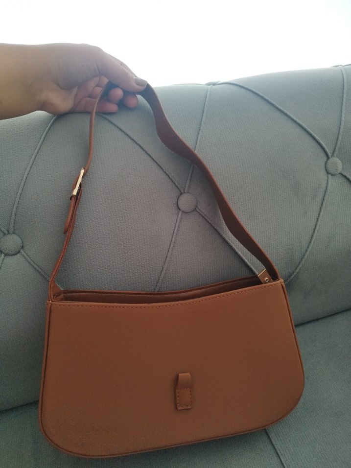 Kahverengi YSL deri çanta - Görsel 3