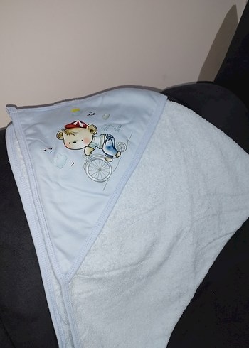 erkek bebek mavi havlu kese bornoz - Görsel 5