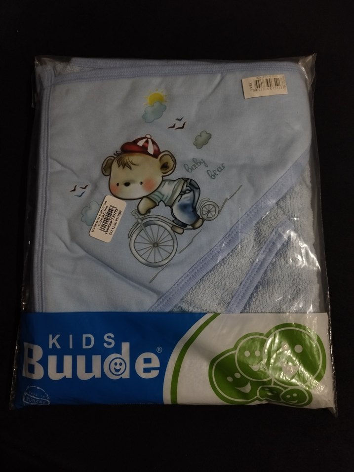 erkek bebek mavi havlu kese bornoz - Görsel 2