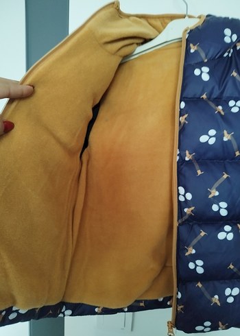 kız çocuk lacivert mont kaban ceket - Görsel 4