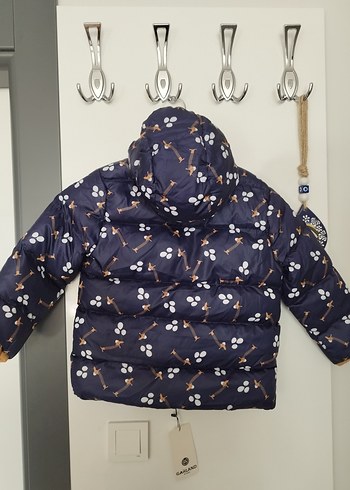 kız çocuk lacivert mont kaban ceket - Görsel 5