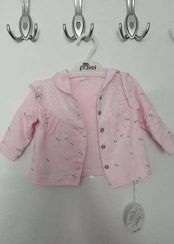 kız bebek üçlü takım zıbın body tayt alt hırka - Görsel 5