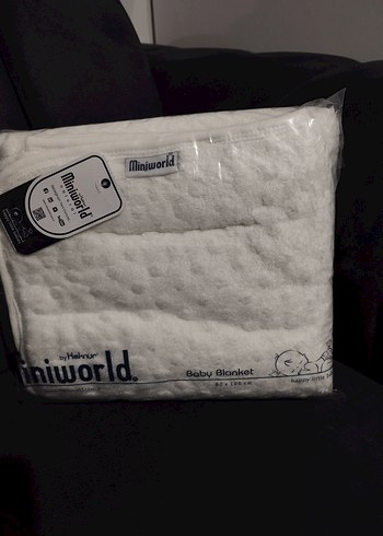 mini world beyaz tomurcuk nohut bebek battaniye - Görsel 3