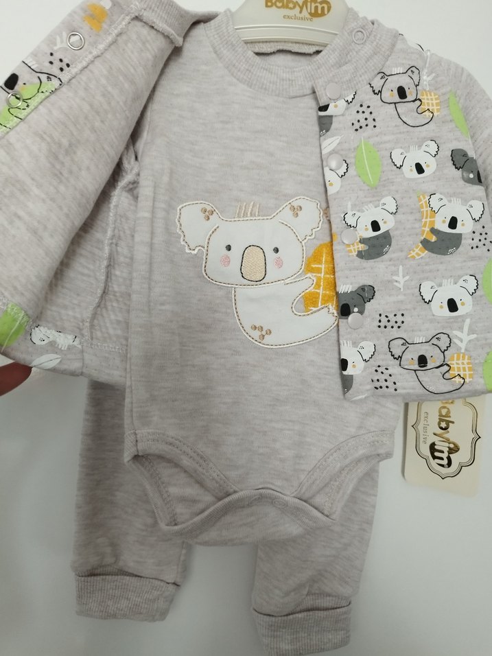 erkek bebek üçlü takım zıbın tayt hırka - Görsel 2