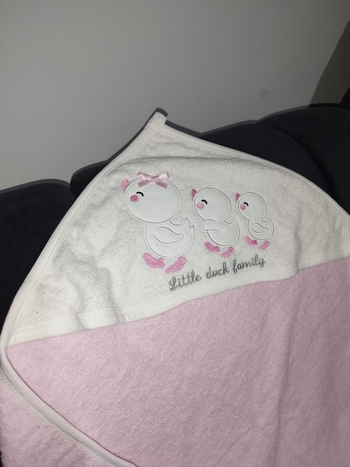 kız bebek pembe kese hediyeli havlu - Görsel 4