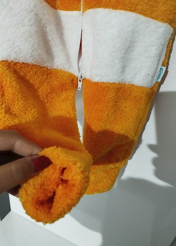 unisex turuncu balık bebek tulum - Görsel 8