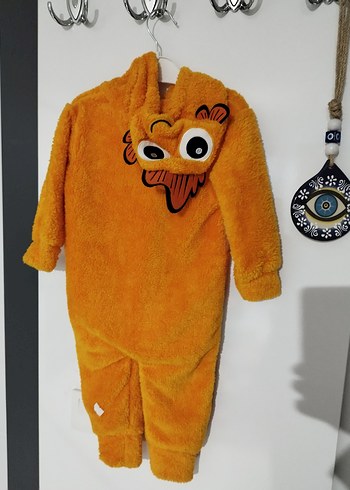 unisex turuncu balık bebek tulum - Görsel 5