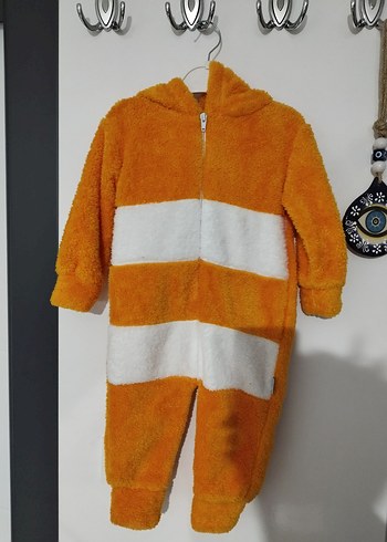 unisex turuncu balık bebek tulum - Görsel 2