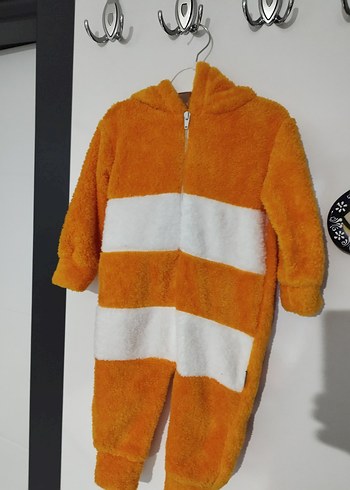 unisex turuncu balık bebek tulum - Görsel 3