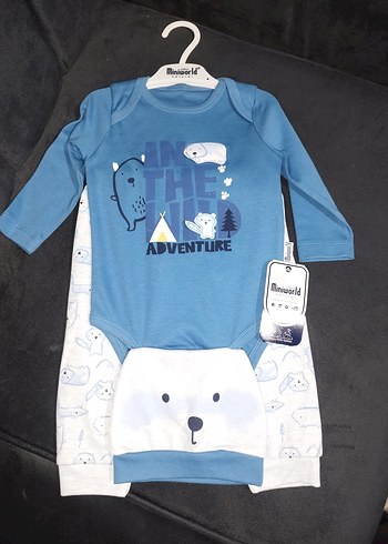 mini world erkek bebek üçlü takım - Görsel 2