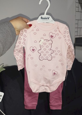 mini world kız bebek üçlü takım - Görsel 4