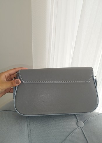 gri baget kadın omuz çantası - Görsel 4