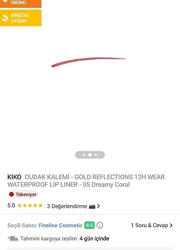 Kiko Kiko suya dayanıklı dudak kalemi
