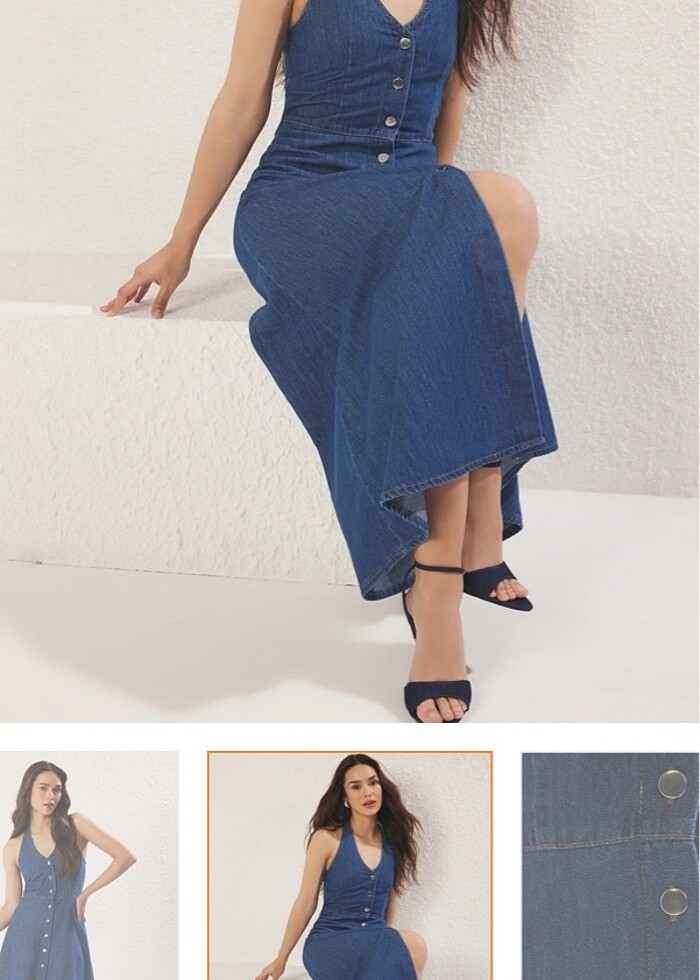 Denim Elbise - Görsel 3