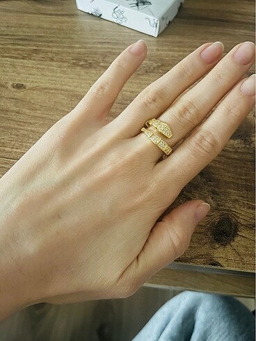 Serpent Model Çelik Kelepçe ve Yüzük - Görsel 3