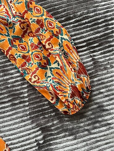 Desenli Şifon Astarlı Elbise - Görsel 3