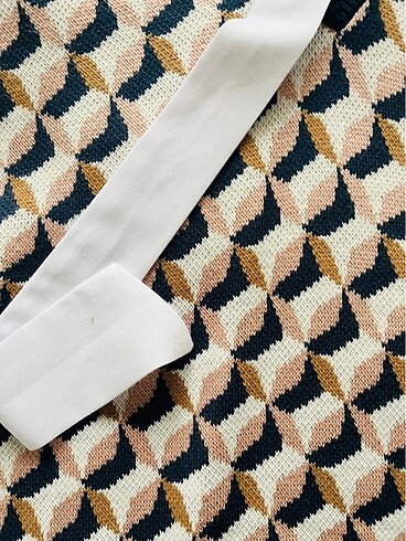 Triko kendinden desenli elbise - Görsel 3