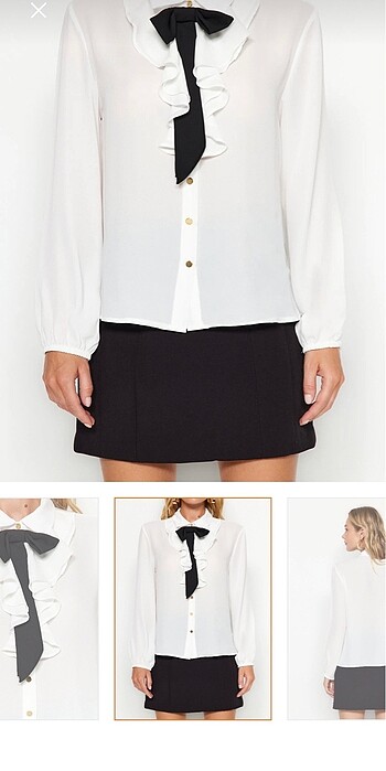 Beyaz Yaka Detaylı Gömlek - Görsel 5