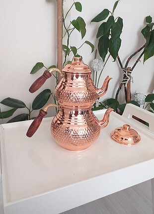  Beden camel Renk Bakır çaydanlık 