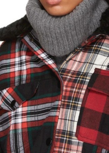 Alexander McQueen McQ Alexander McQueen Red and Black Tartan Boxy Jacket Kadın