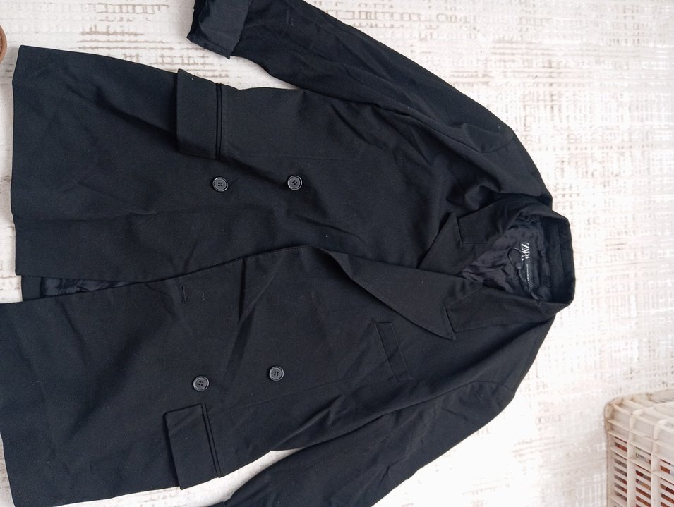 zara siyah Düğmeli Blazer Ceket - Görsel 3
