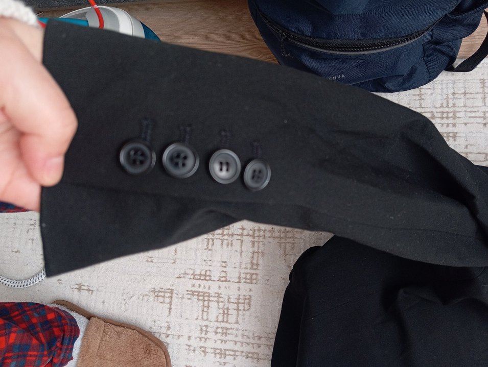 zara siyah Düğmeli Blazer Ceket - Görsel 5