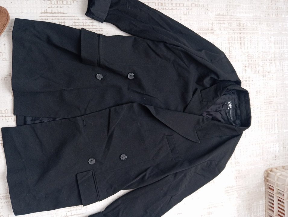 zara siyah Düğmeli Blazer Ceket - Görsel 2