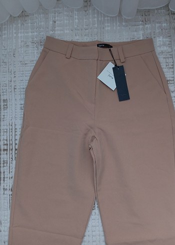 camel Kadın Kumaş Pantolon Midi Boy - Görsel 2