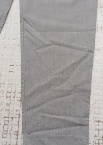 Gri Kadın Keten Kumaş Pantolo - Görsel 3