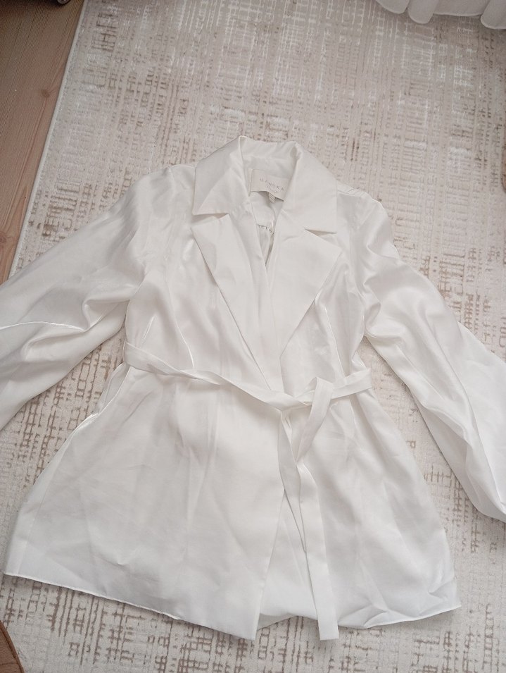 manuka beyaz Kadın Ceket - Görsel 3