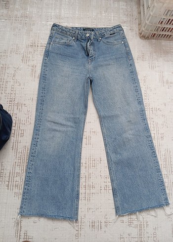 mavi marka wide leg kot pantolon - Görsel 2