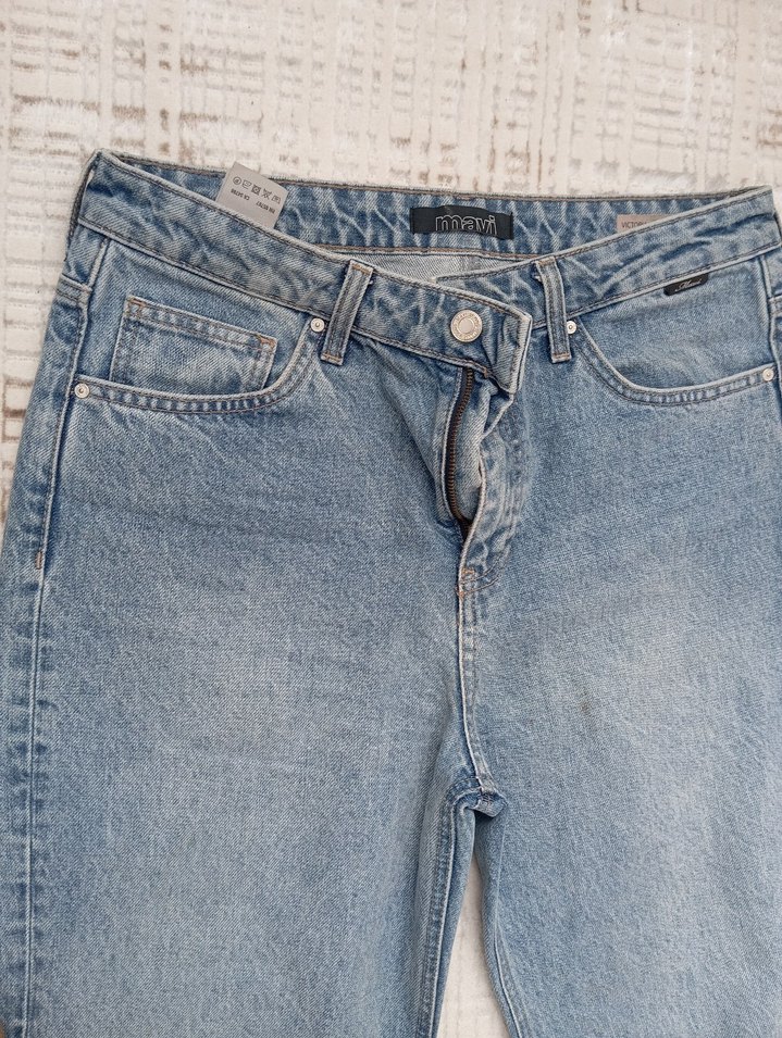 mavi marka wide leg kot pantolon - Görsel 4