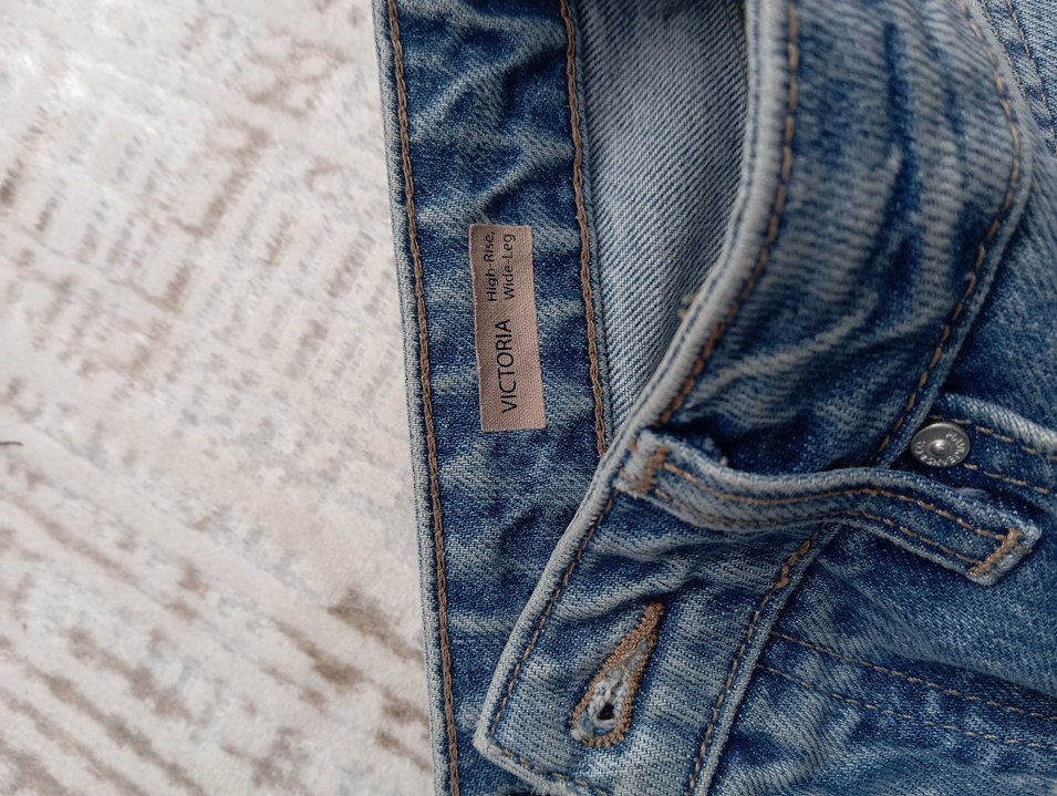 mavi marka wide leg kot pantolon - Görsel 5