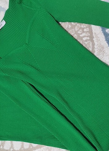 s Beden yeşil Renk Yeşil triko elbise 