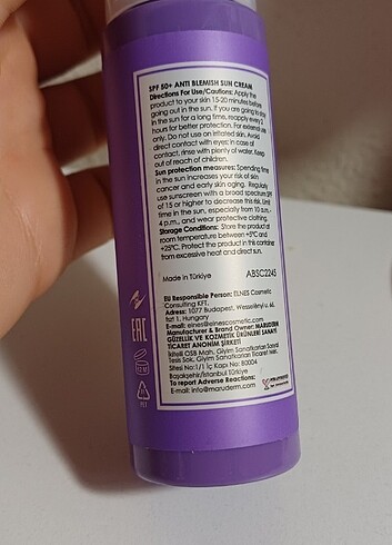 Diğer Maruderm leke karşıtı güneş kremi yeni nesil kore filtreli