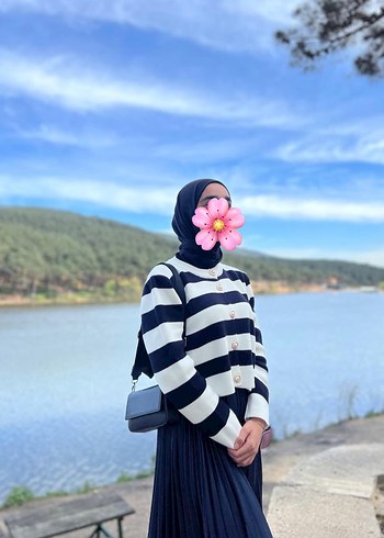 Diğer Çizgili crop Hırka