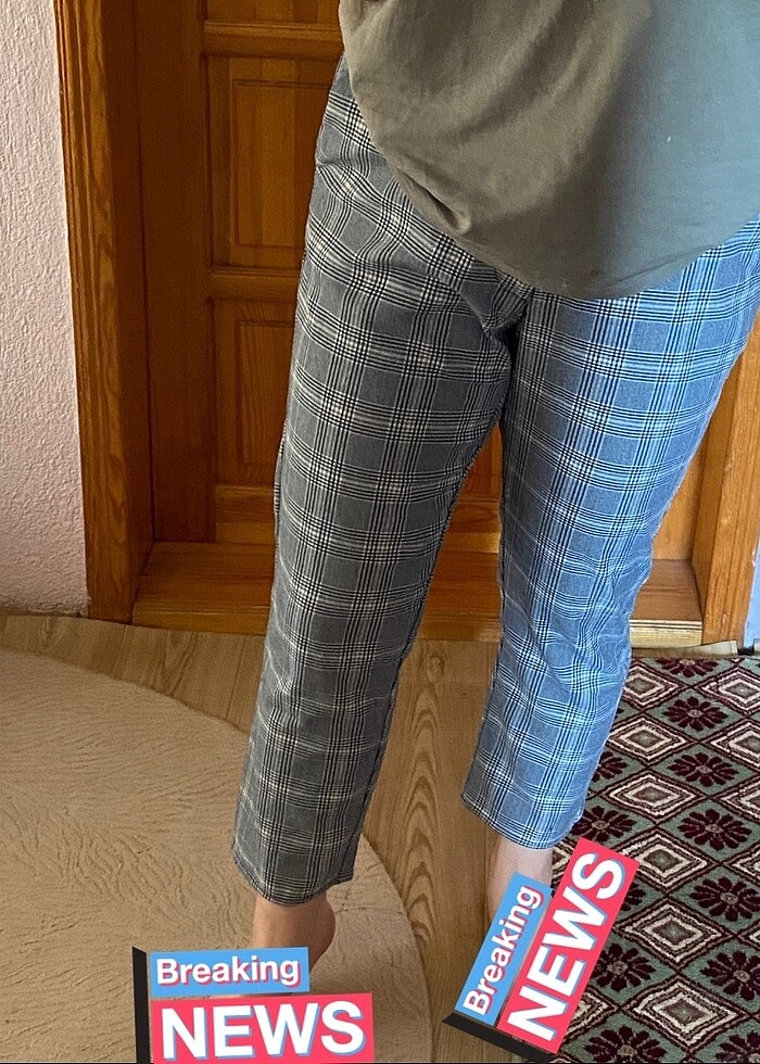 Gri Kumaş Pantolon - Görsel 4