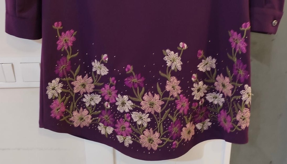 Hiç Kullanılmamış Sıfır Mor Kadın Tunik - Görsel 3