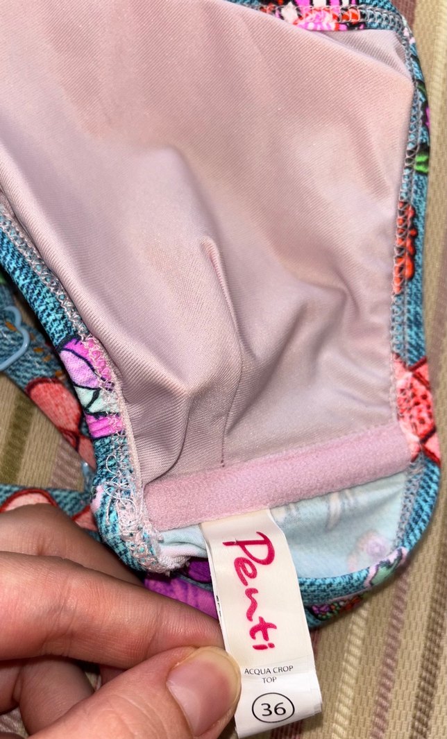 Penti 36 Beden Renkli Baskılı Pop Kültür Bikini Üstü - Görsel 4