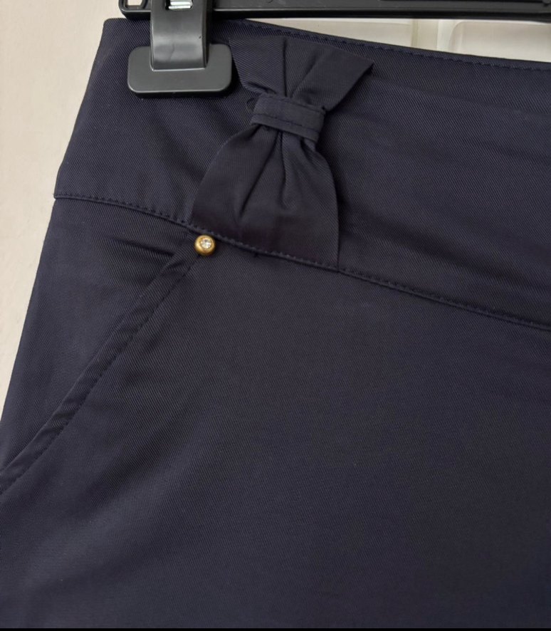 40 Beden Lacivert Kadın Kumaş Pantolon - Görsel 4