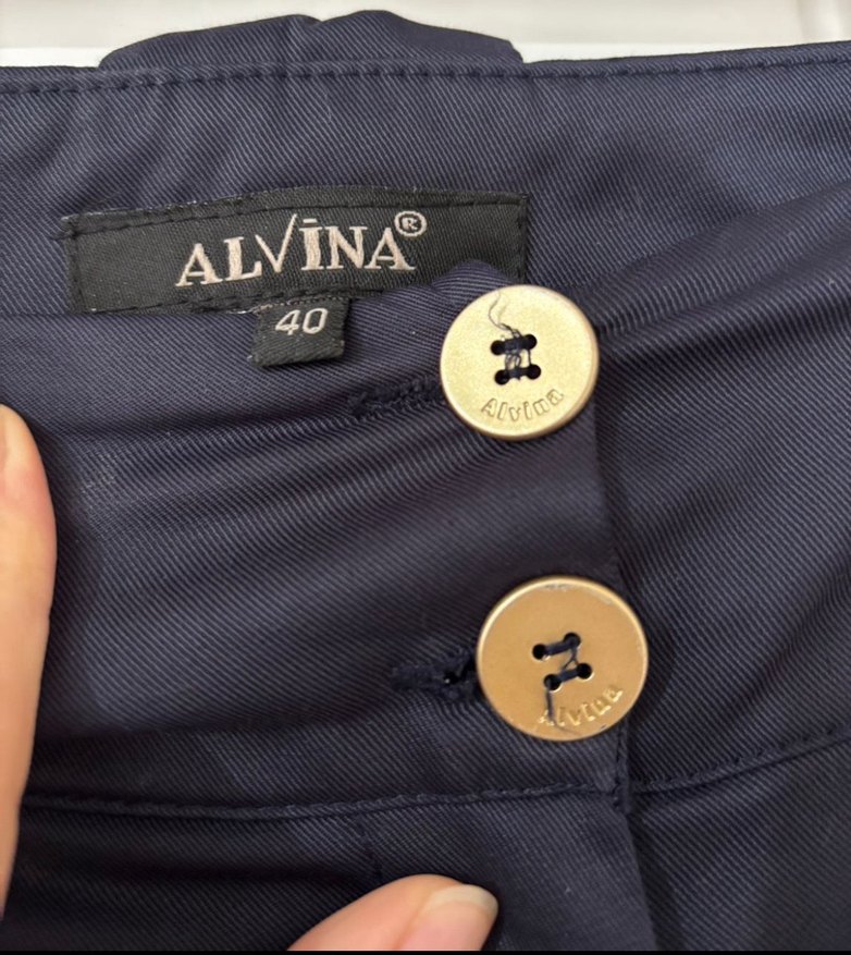 40 Beden Lacivert Kadın Kumaş Pantolon - Görsel 3