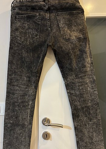 HM 34 Beden Gri Erkek Jean Pantolon - Görsel 3