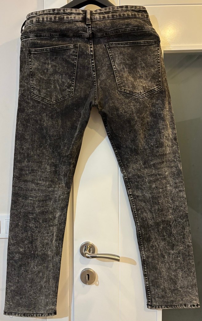 HM 34 Beden Gri Erkek Jean Pantolon - Görsel 3