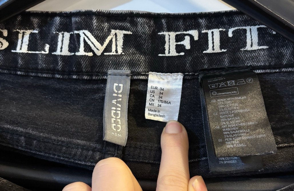 HM 34 Beden Gri Erkek Jean Pantolon - Görsel 2