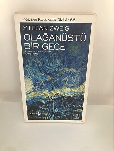 Stefan Zweig Olağanüstü bir gece kitabı