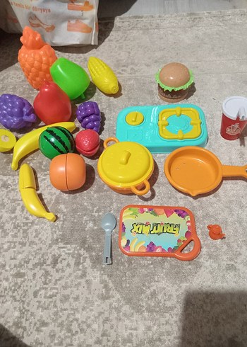 Renkli Mini Mutfak ve Meyve Oyuncak Seti - Görsel 2