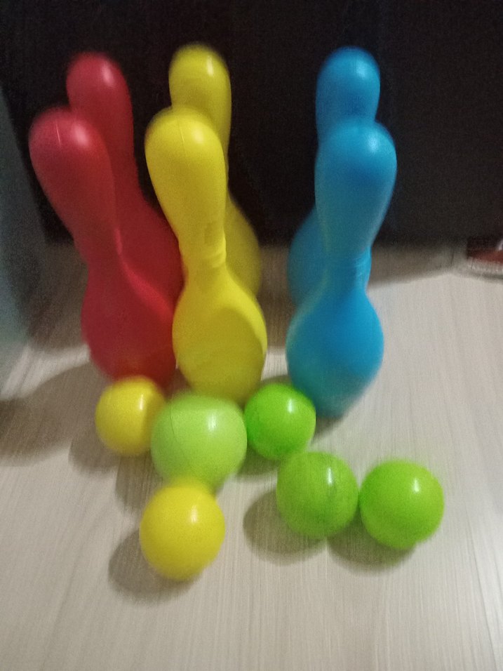 Renkli Plastik Bowling Seti - Görsel 2
