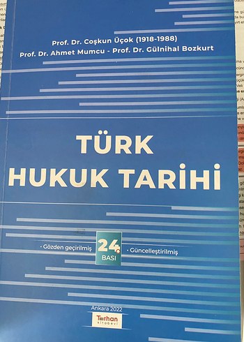 Türk Hukuk Tarihi - 24. Baskı Güncellenmiş