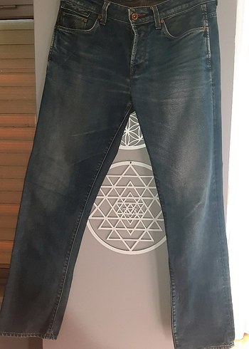 Loft Mavi Düğmeli erkek Denim Pantolon